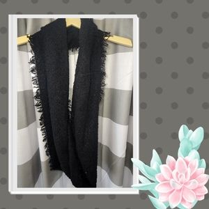 Black fringe Infiniti scarf